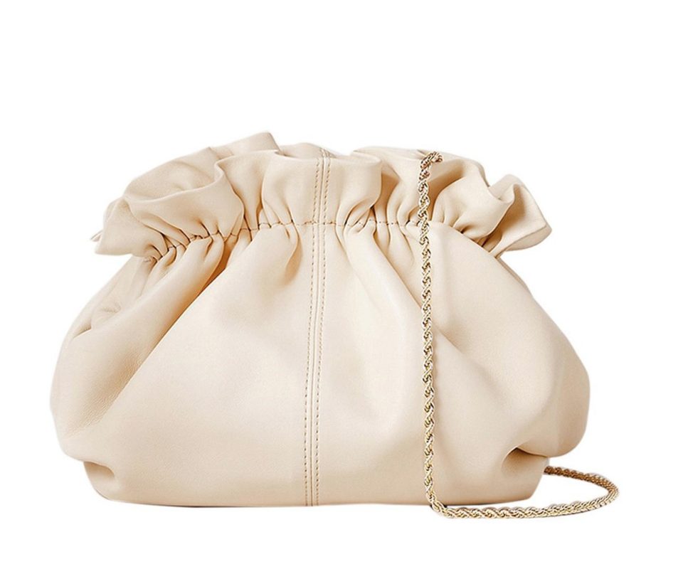 Willa Almond Leather Clutch Bag by Loeffler Randall