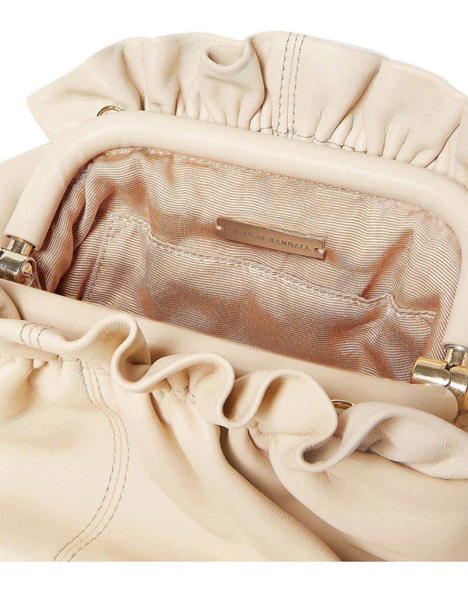 Willa Almond Leather Clutch Bag by Loeffler Randall